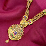 Long Peacock Feather Necklace - Image 2